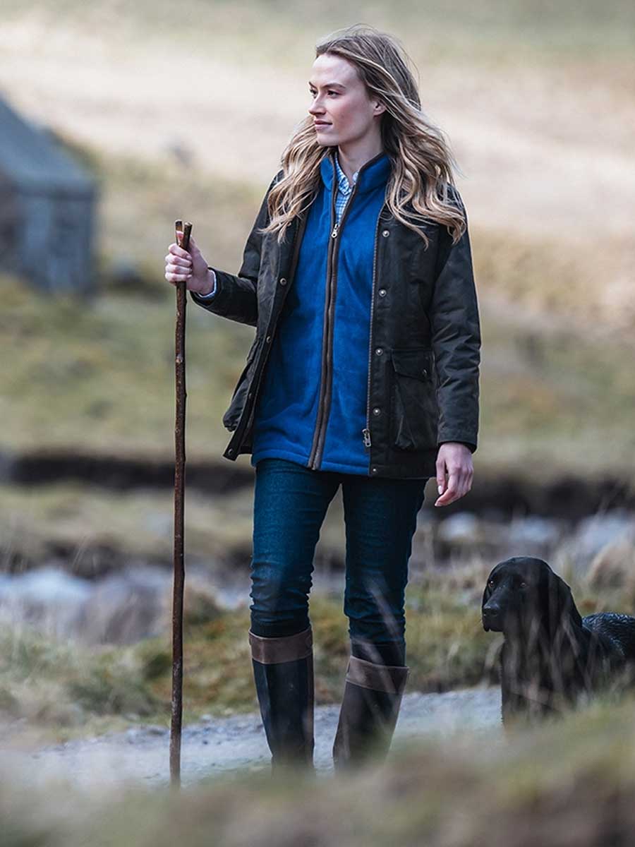 HOGGS OF FIFE Caledonia Waxed Jacket - Womens - Antique Olive