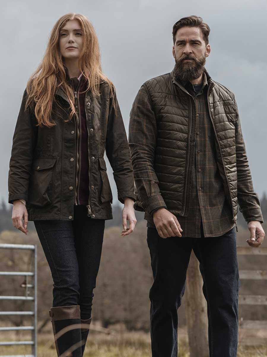 HOGGS OF FIFE Caledonia Waxed Jacket - Womens - Antique Olive