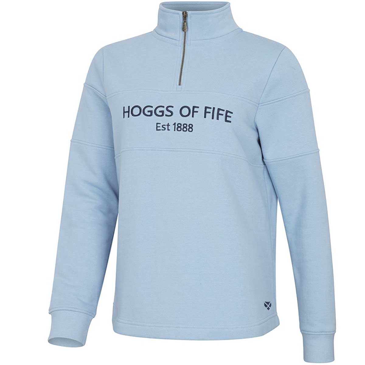 HOGGS OF FIFE Dumfries 1888 1/4 Zip Sweatshirt - Women's - Plain Blue