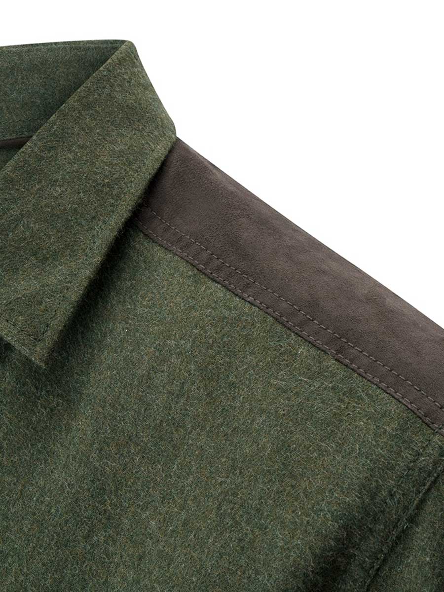 HOGGS OF FIFE Dunvegan Flannel Shirt - Mens - Loden