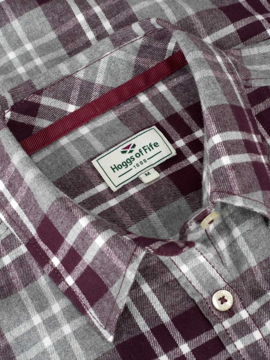 HOGGS OF FIFE Eilidh Flannel Shirt - Women's - Marled Merlot