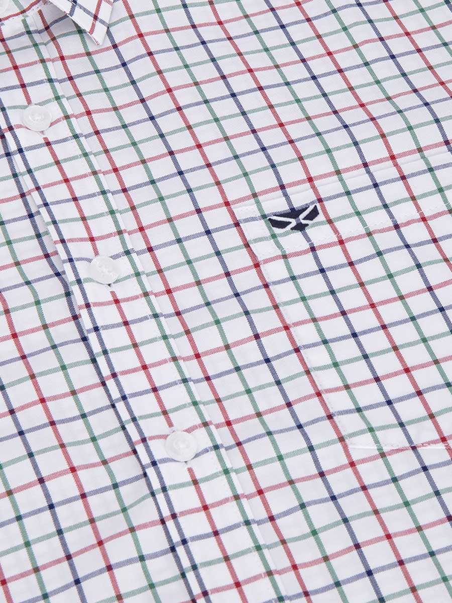 HOGGS OF FIFE Fernie Bamboo Shirt - Mens - Green / Red / Blue