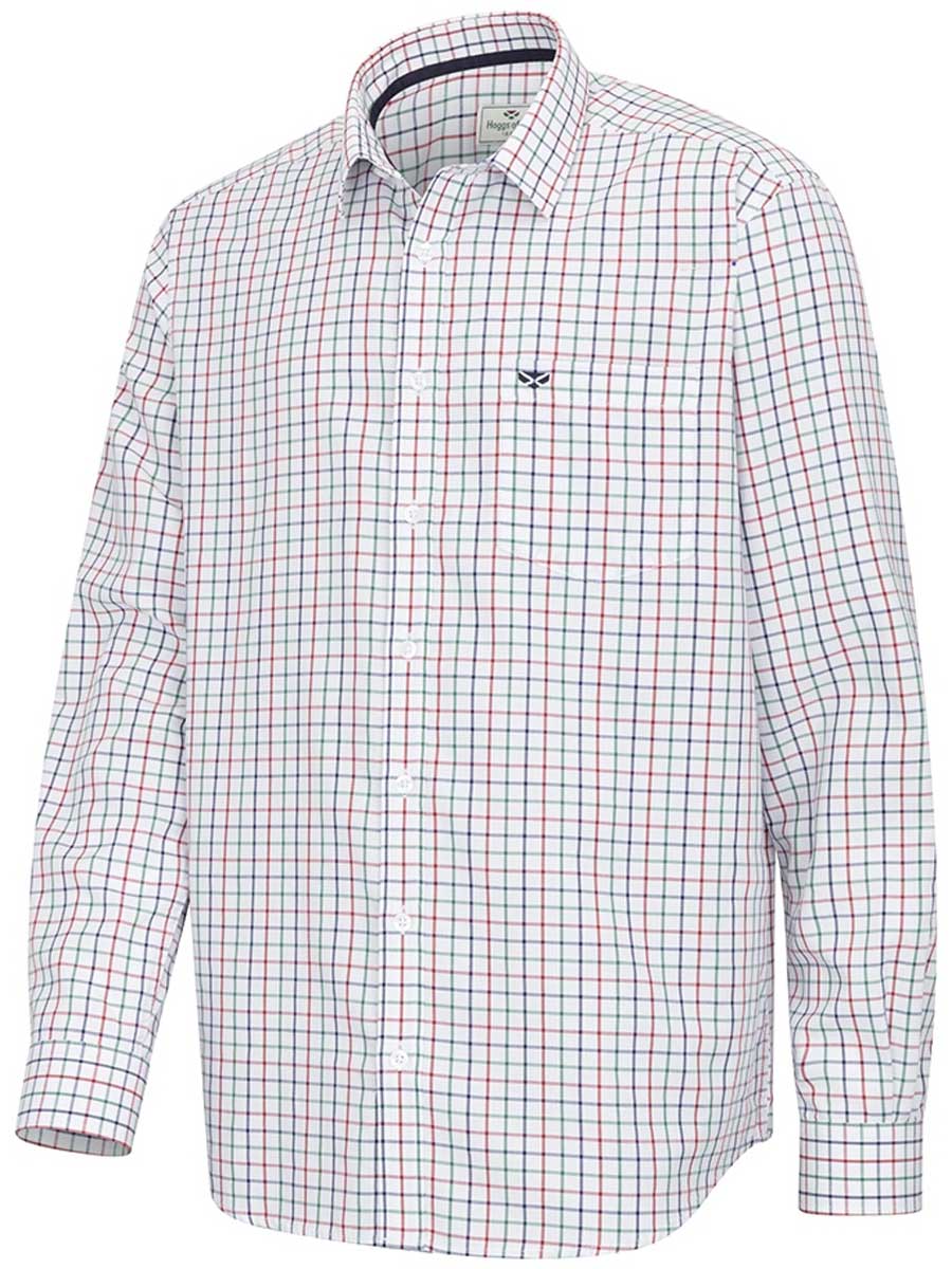 HOGGS OF FIFE Fernie Bamboo Shirt - Mens - Green / Red / Blue