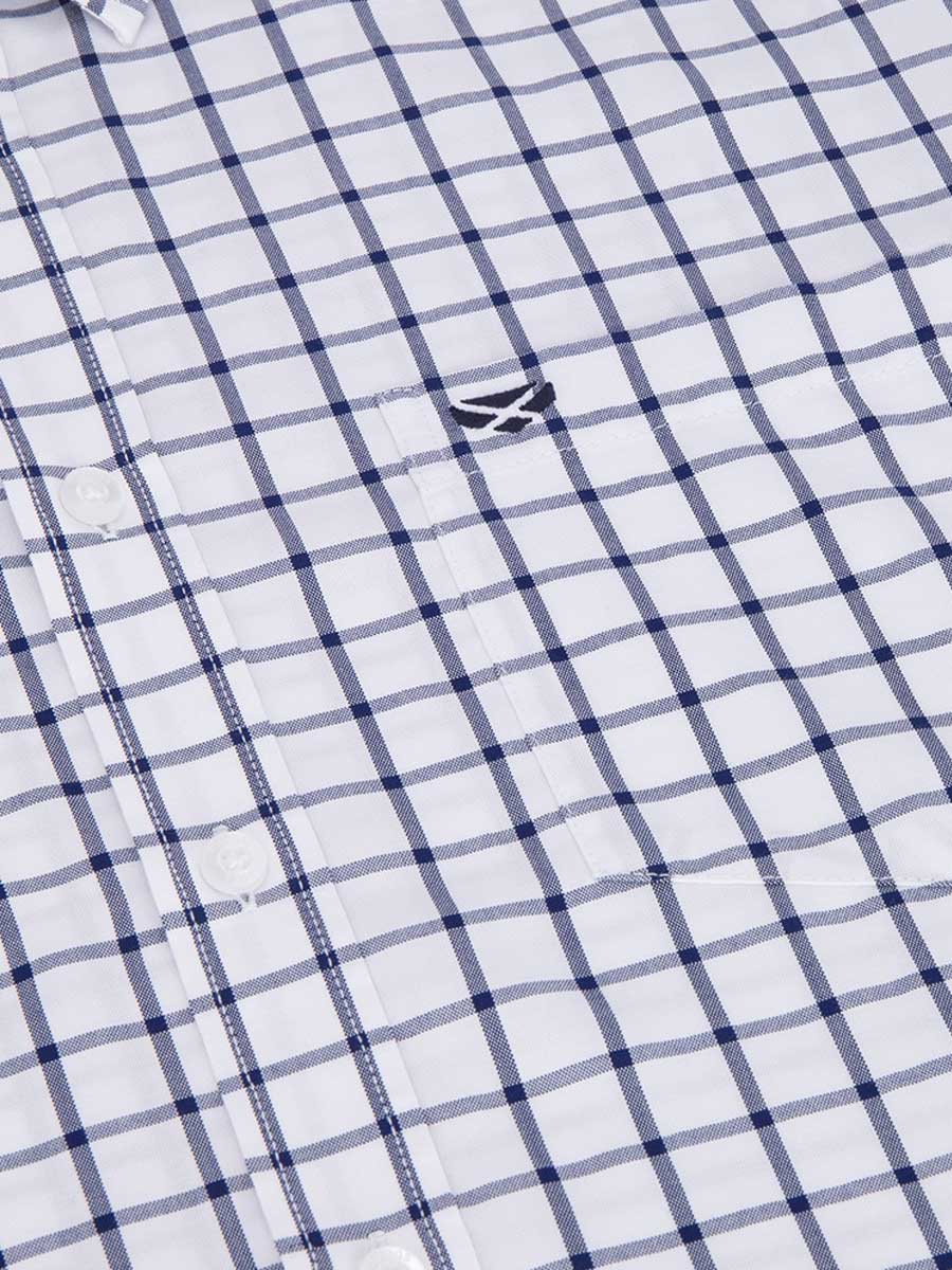 HOGGS OF FIFE Fernie Bamboo Shirt - Mens - Navy