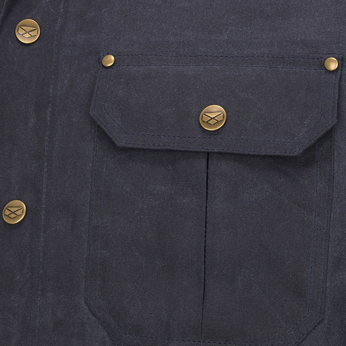 HOGGS OF FIFE Huntly Waxed Canvas Utility Overshirt - Mens - Midnight Navy