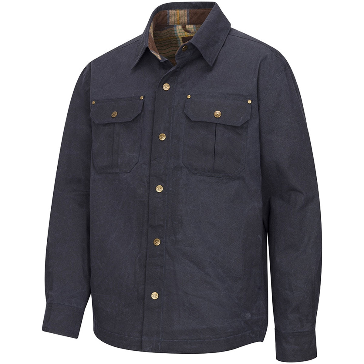 HOGGS OF FIFE Huntly Waxed Canvas Utility Overshirt - Mens - Midnight Navy