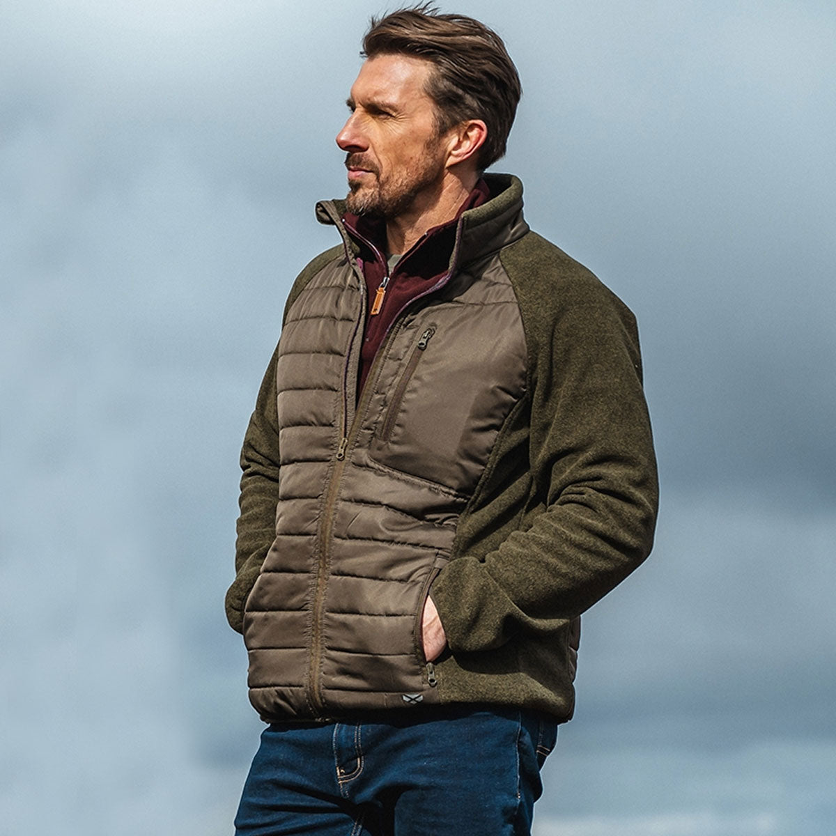 HOGGS OF FIFE Melville Hybrid Jacket - Mens - Dark Forest Marl