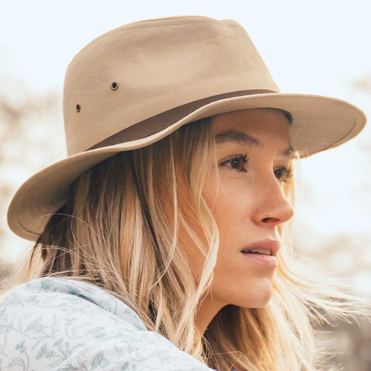 HOGGS OF FIFE Panmure Canvas Foldable Hat - Desert Sand