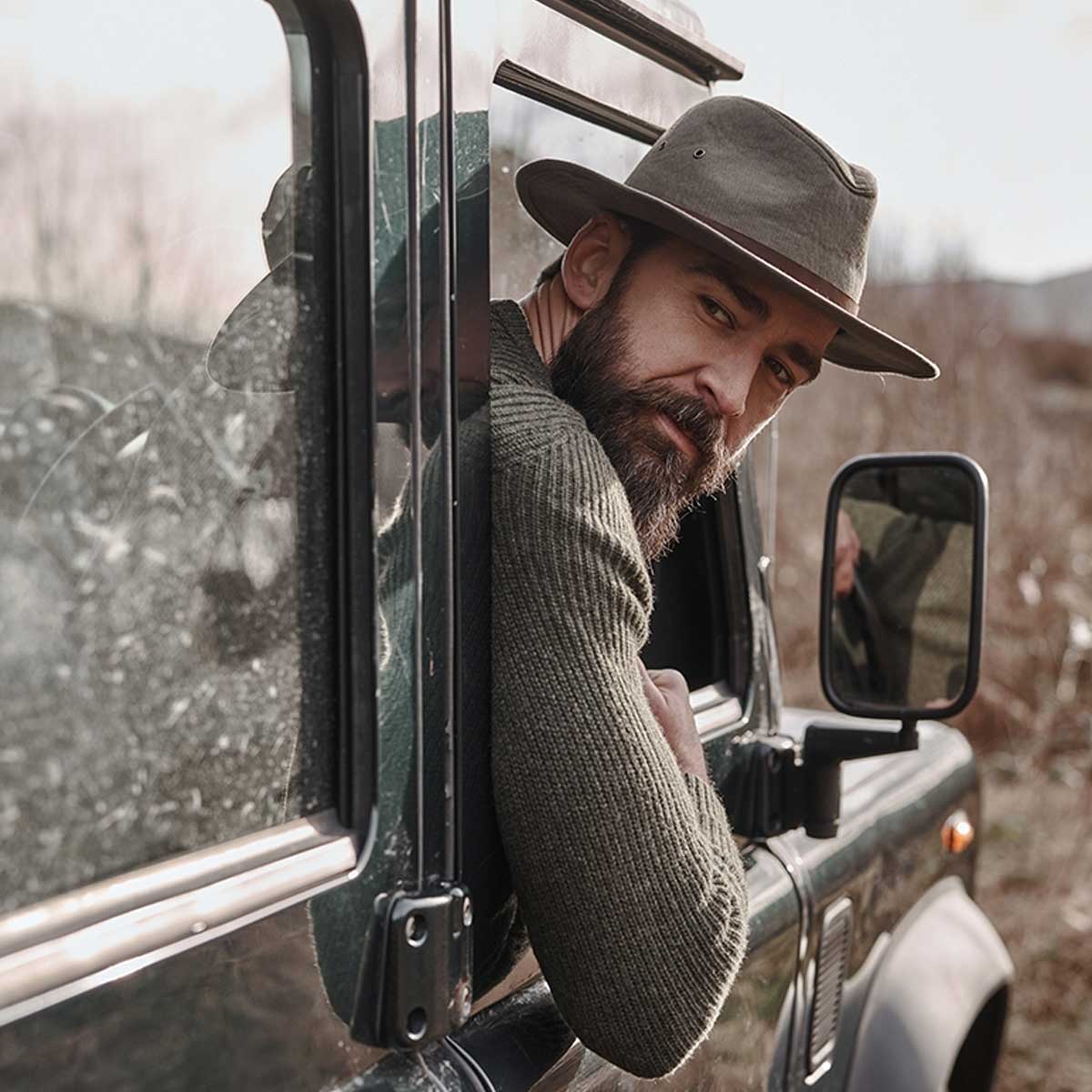 HOGGS OF FIFE Panmure Canvas Foldable Hat - Khaki