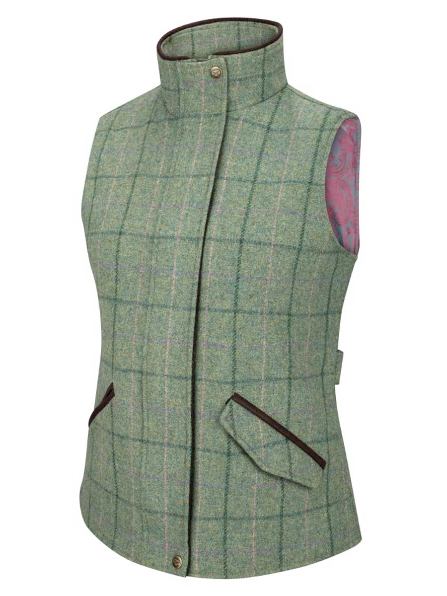 HOGGS OF FIFE Roslin Technical Tweed Waistcoat - Women's - Spring Bracken