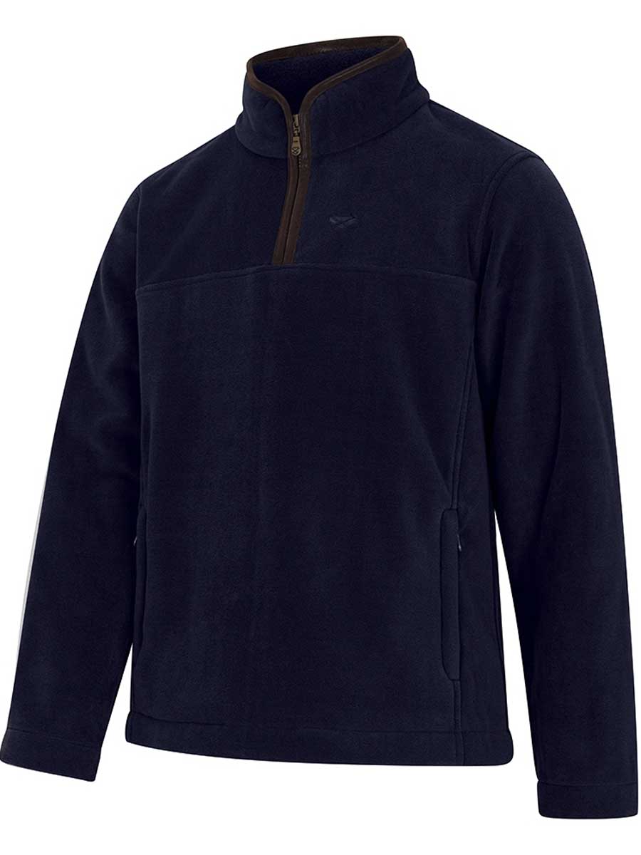 HOGGS OF FIFE Stenton 1/4 Zip Fleece - Mens - Midnight Navy
