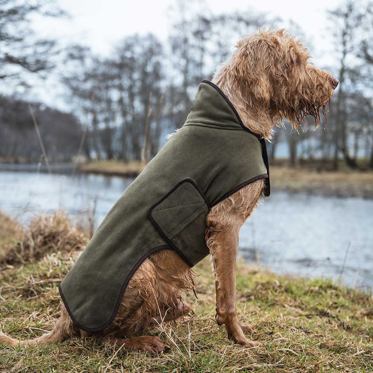 HOGGS OF FIFE Stenton Fleece Dog Coat - Lovat