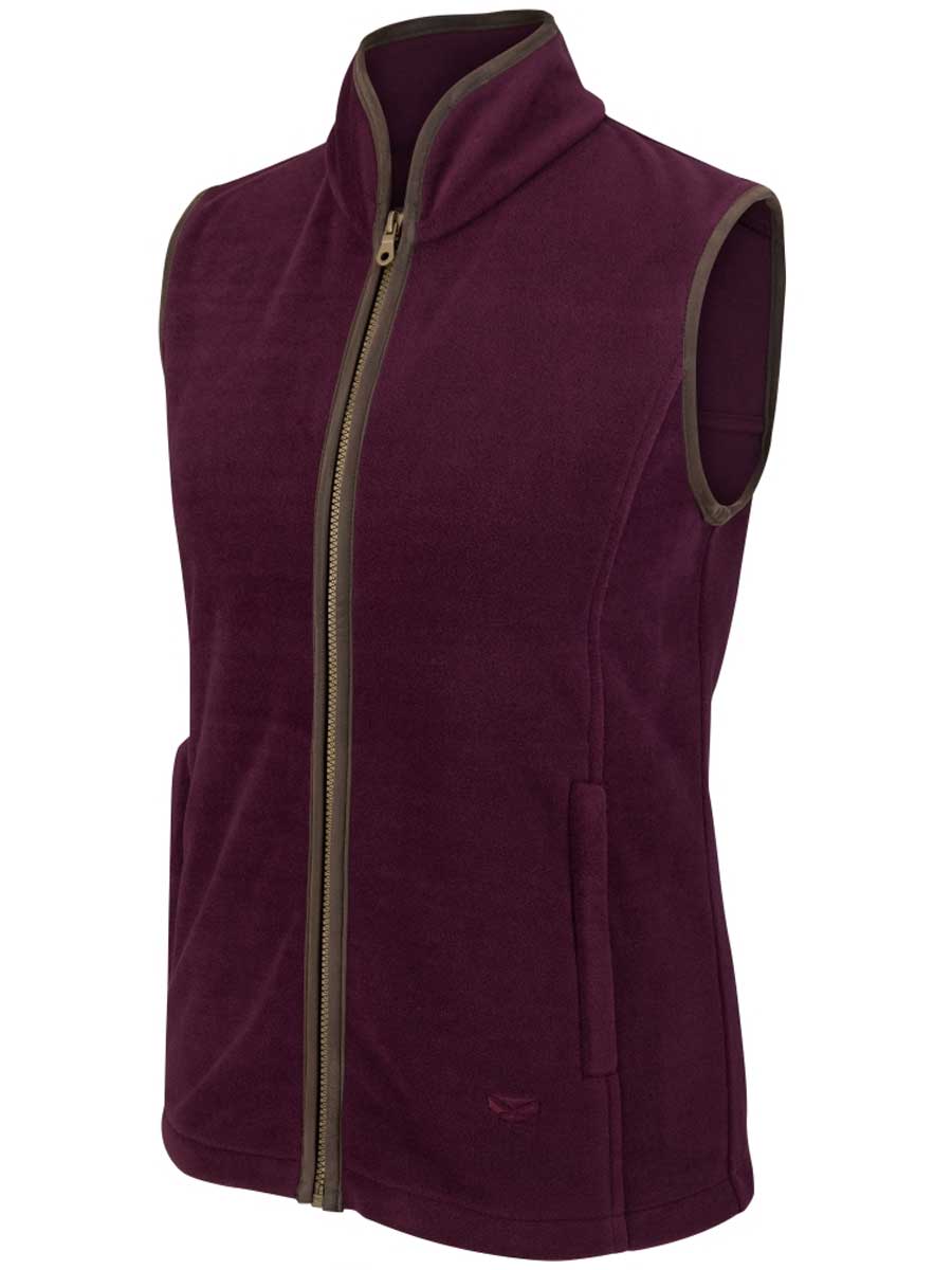 HOGGS OF FIFE Stenton Technical Fleece Gilet - Ladies - Merlot
