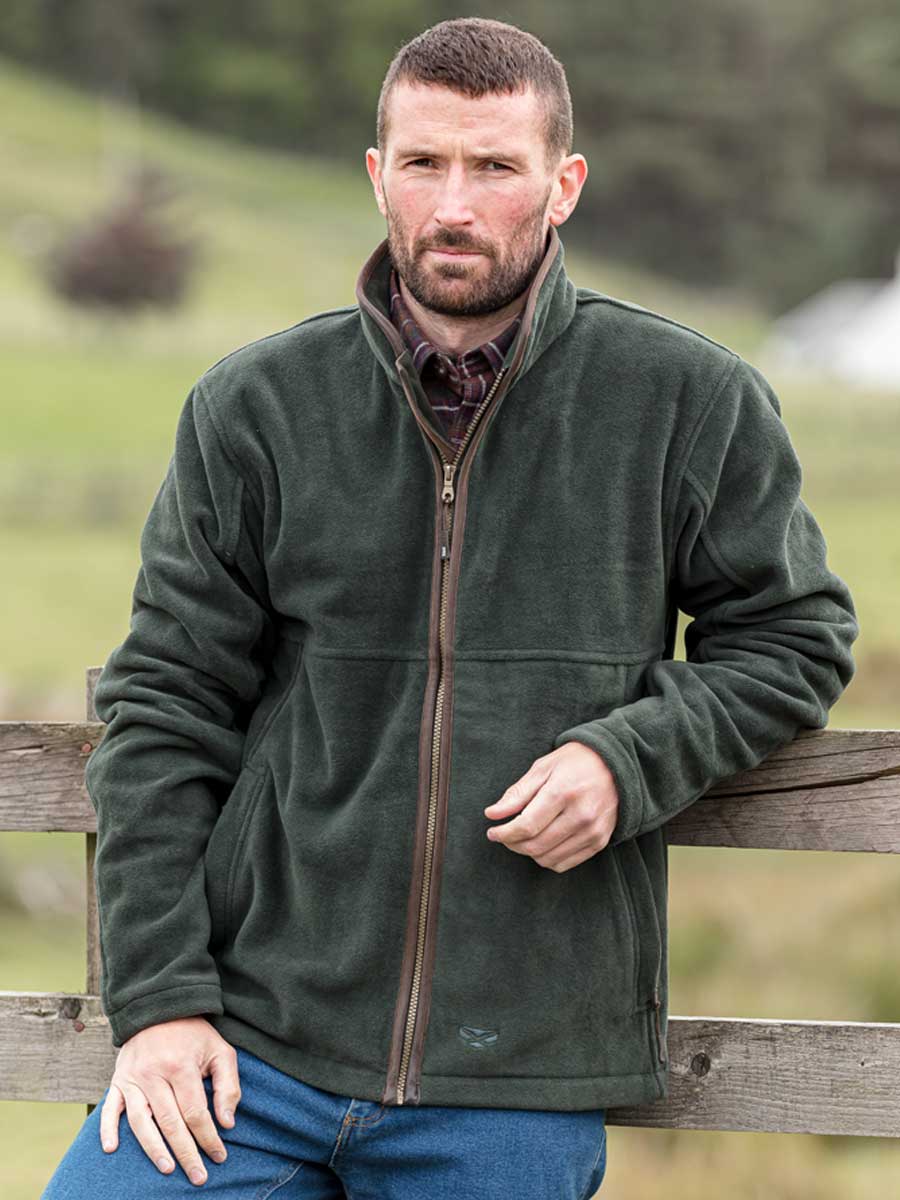 HOGGS OF FIFE Stenton Technical Fleece Jacket - Mens - Pine Green Hoggs of Fife
