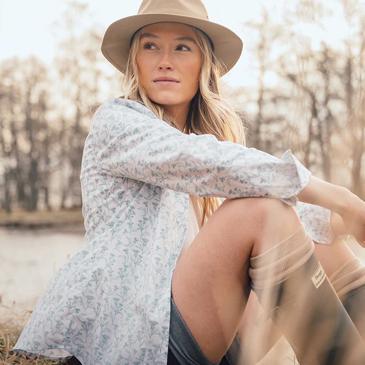 HOGGS OF FIFE Thistle Print Shirt - Womens - Blue