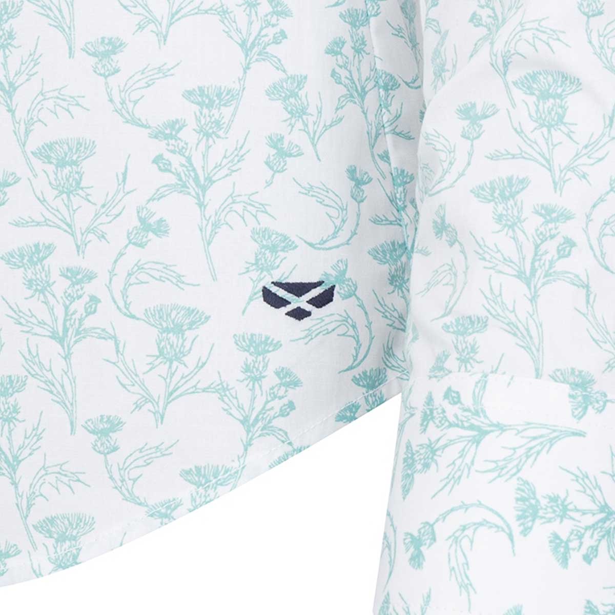 HOGGS OF FIFE Thistle Print Shirt - Womens - Blue