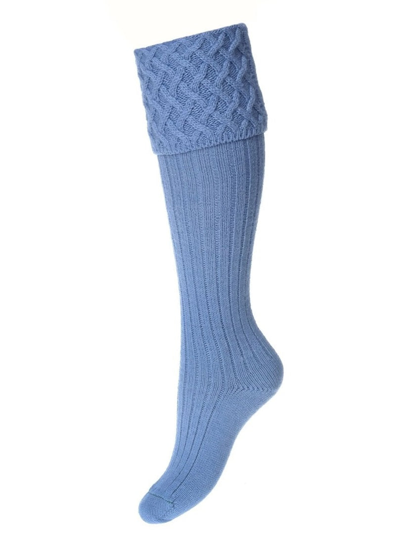 HOUSE OF CHEVIOT Lady Rannoch Shooting Socks - Womens - Bluebell House Of Cheviot