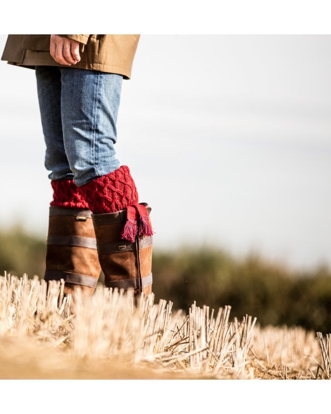 HOUSE OF CHEVIOT Rannoch Shooting Socks - Mens - Brick Red House Of Cheviot