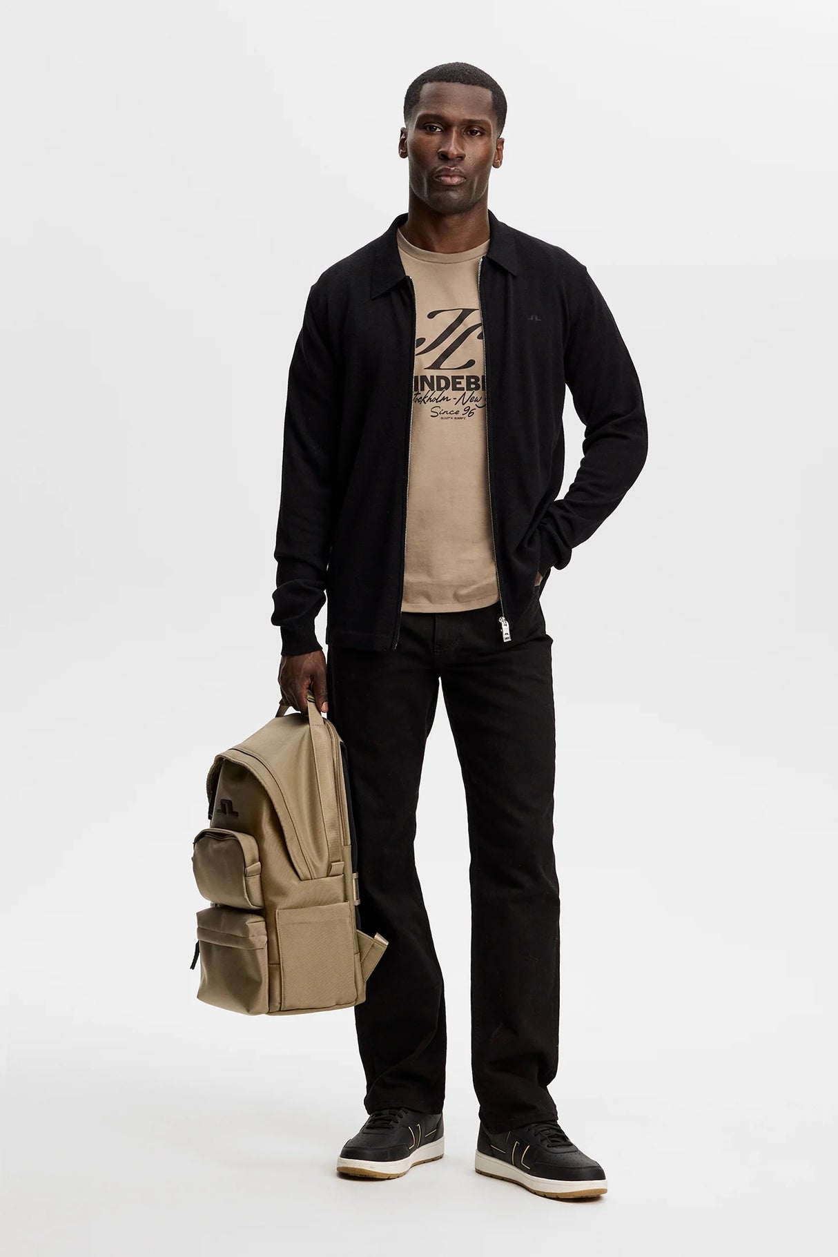 J.LINDEBERG Alpha Graphic T-Shirt - Men's - Brindle