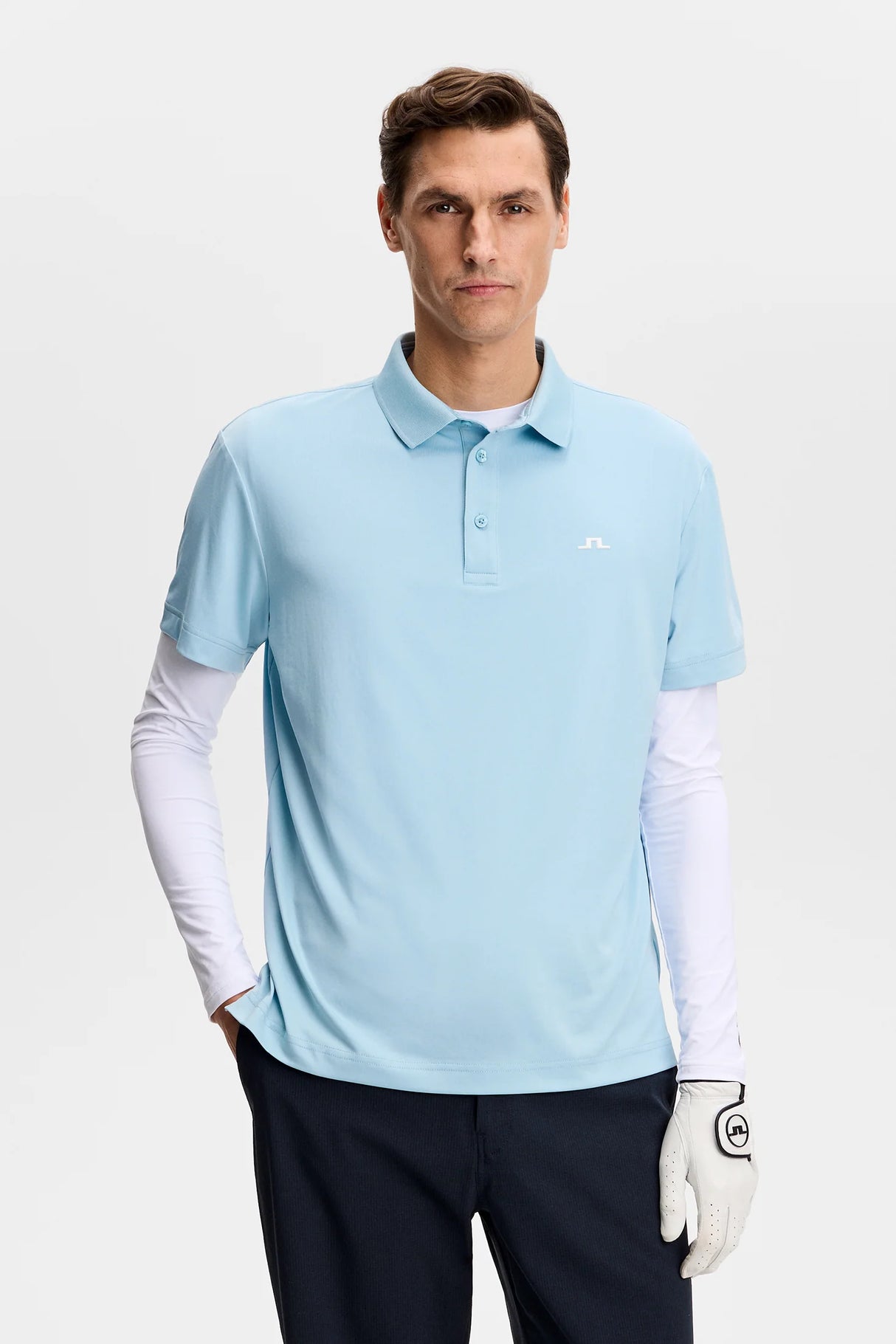J.LINDEBERG Bridge Polo Shirt – Men’s Regular Fit – Forget Me Knot Blue