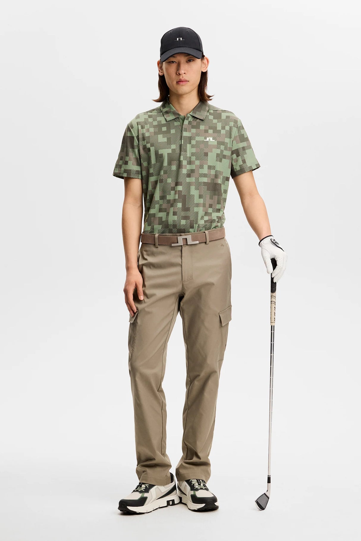 J.LINDEBERG Dario Tour Print Golf Polo Shirt – Men's – Limited Edition - Tour 26 Tonal Green