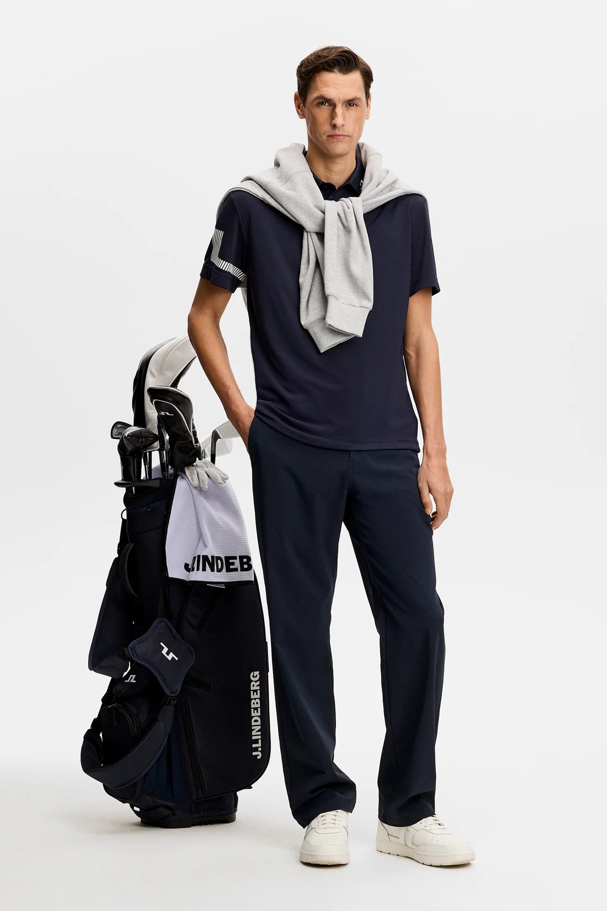 J.LINDEBERG Heath Polo Shirt – Men’s – Navy