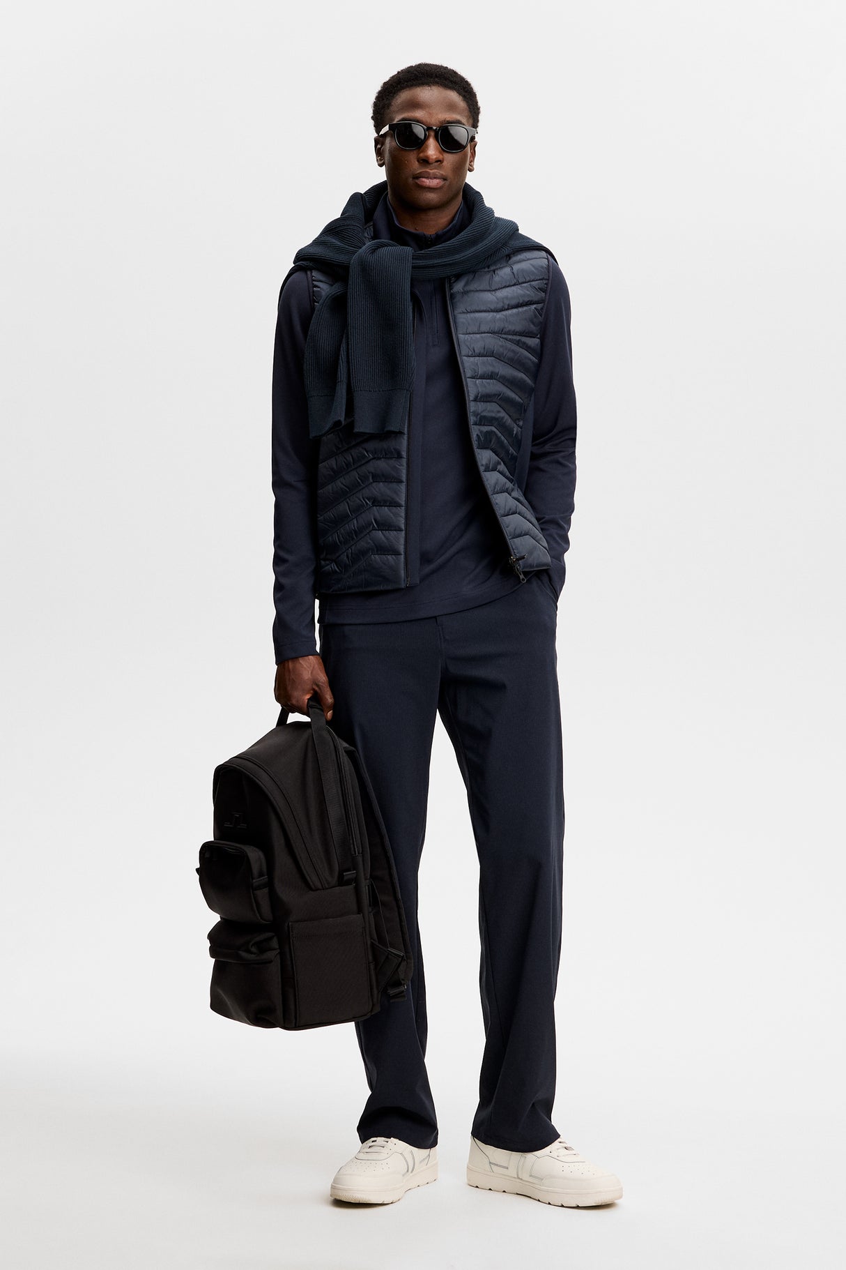 J.LINDEBERG Heyden Quilt Hybrid Gilet – Men’s – JL Navy