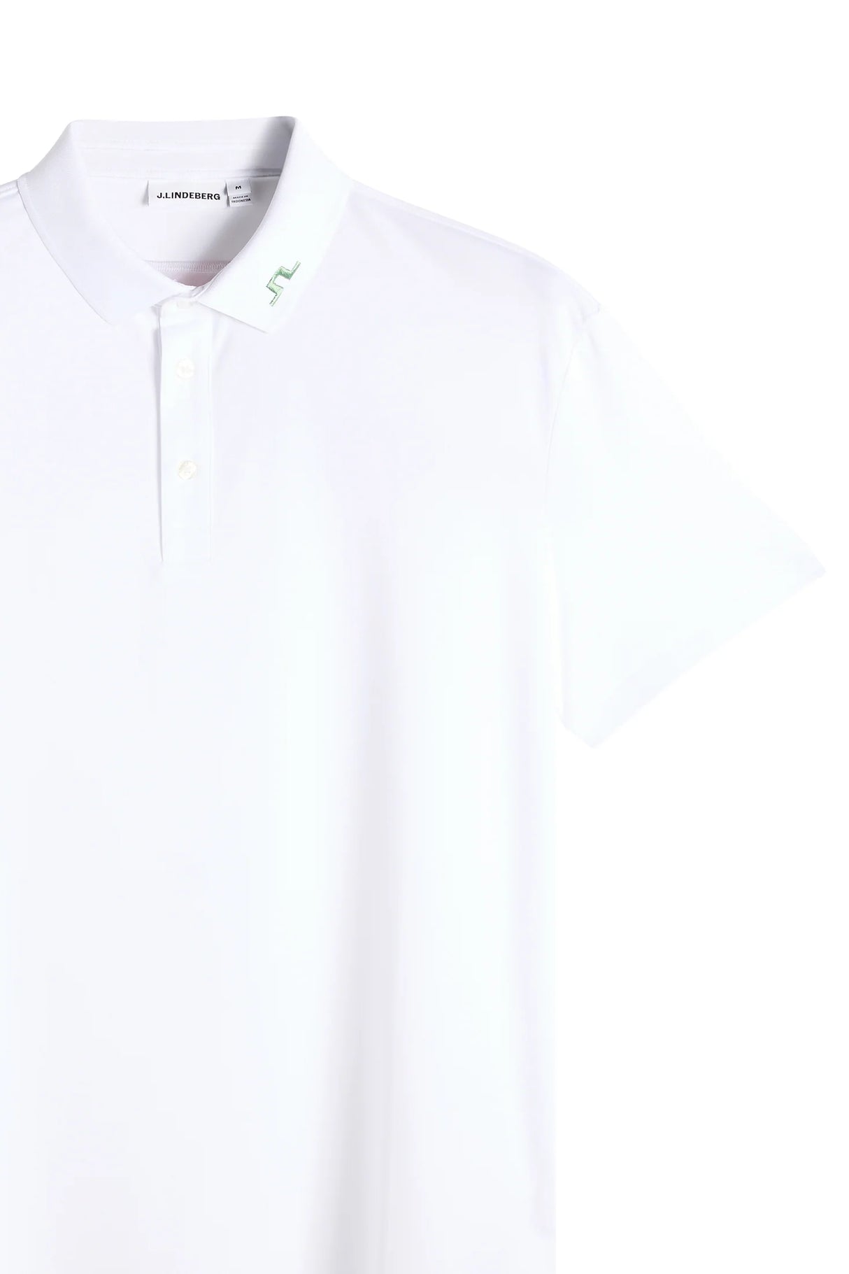 J.LINDEBERG KV Print Polo Shirt – Men’s – White / Paradise Hedge Green
