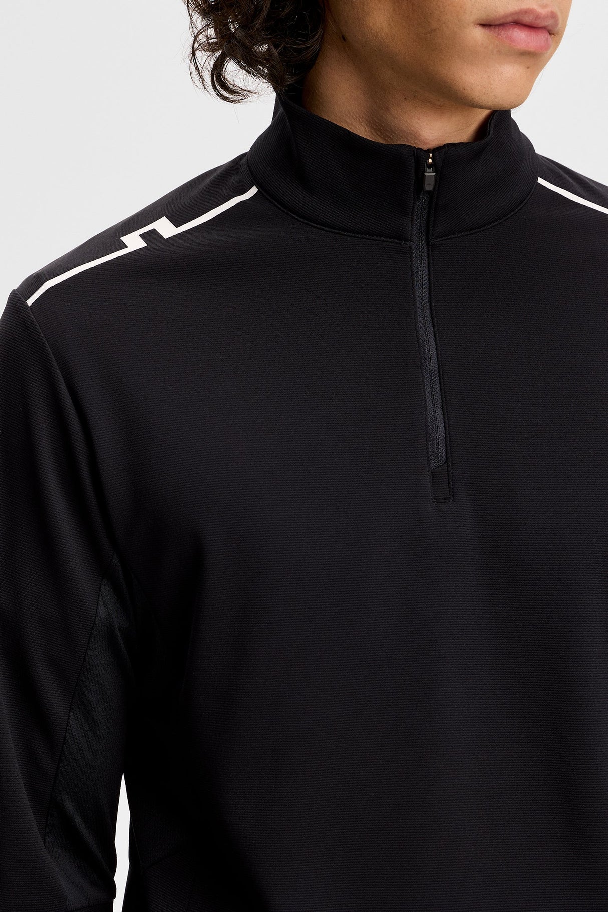 J.LINDEBERG Leon Quarter Zip Mid Layer – Men’s – Black