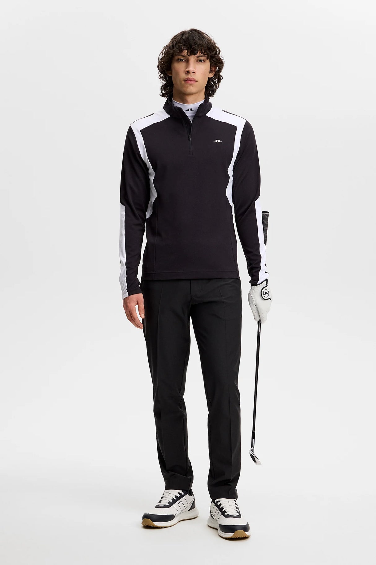 J.LINDEBERG Lukas Quarter Zip Mid Layer – Men’s – Black