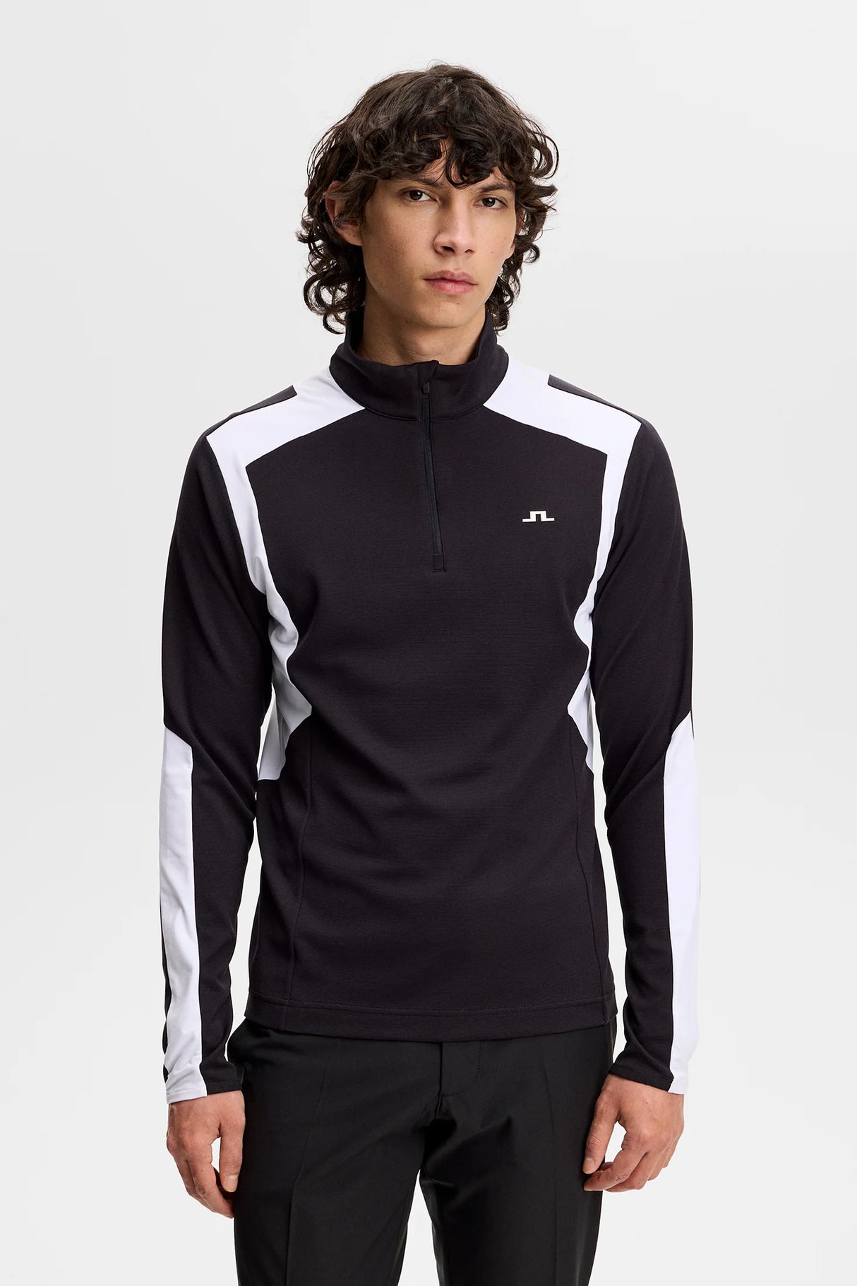 J.LINDEBERG Lukas Quarter Zip Mid Layer – Men’s – Black