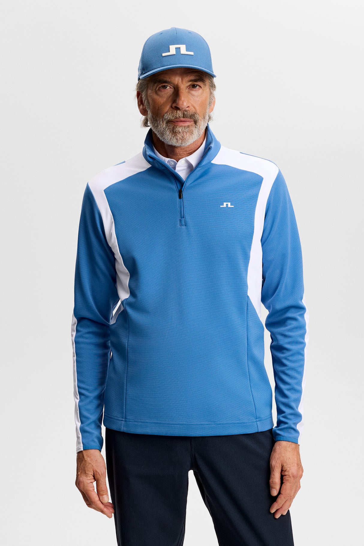 J.LINDEBERG Lukas Quarter Zip Mid Layer – Men’s – Federal Blue