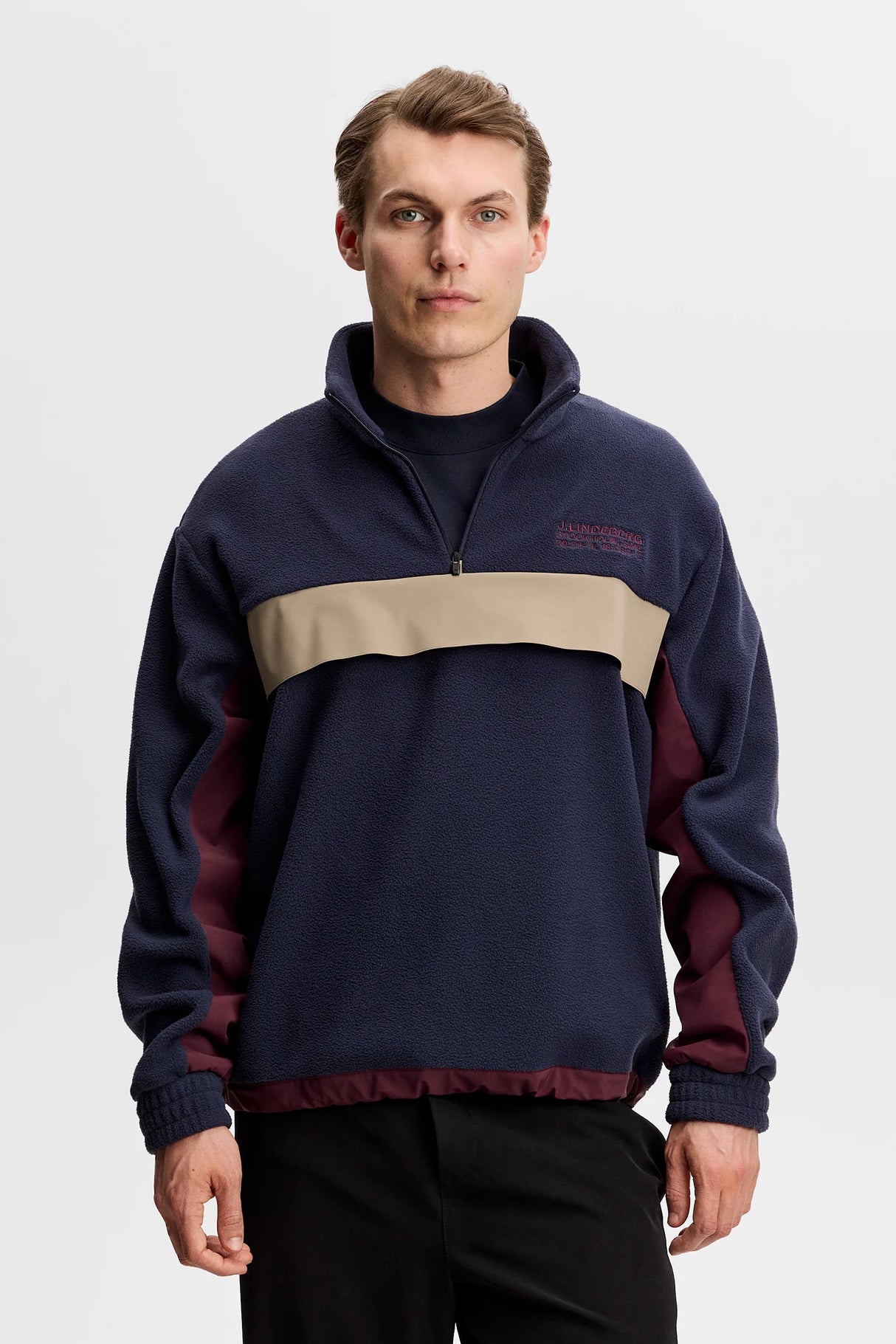 J.LINDEBERG Quinn Hybrid Sweatshirt – Men's – JL Navy