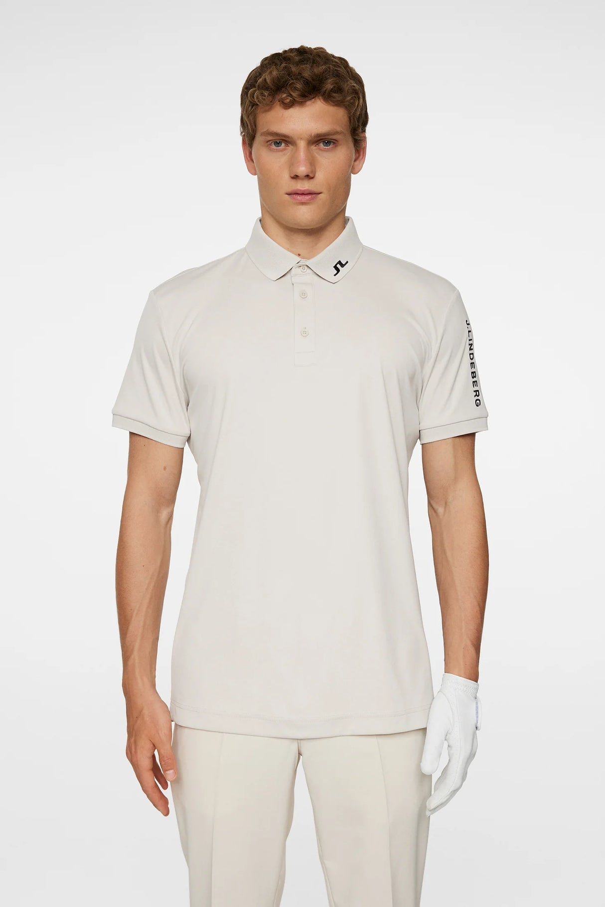 J.LINDEBERG Tour Tech Golf Polo Shirt – Men’s – Moonbeam