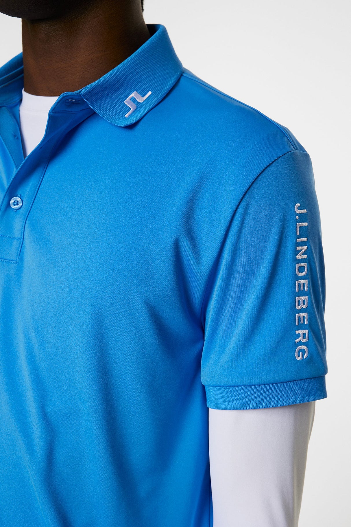 J.LINDEBERG Tour Tech Golf Polo Shirt – Men’s – Sonic Blue
