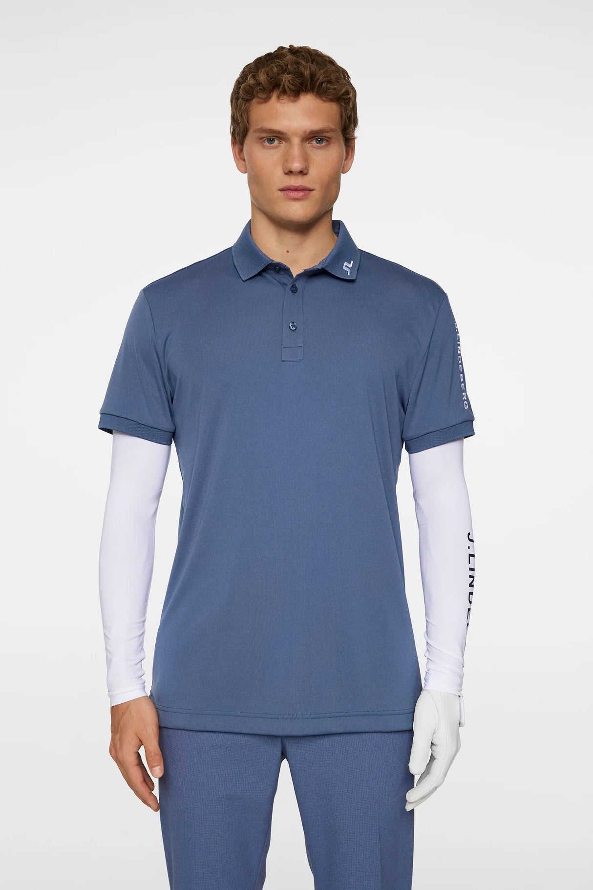 J.LINDEBERG Tour Tech Golf Polo Shirt – Men’s – Vintage Indigo