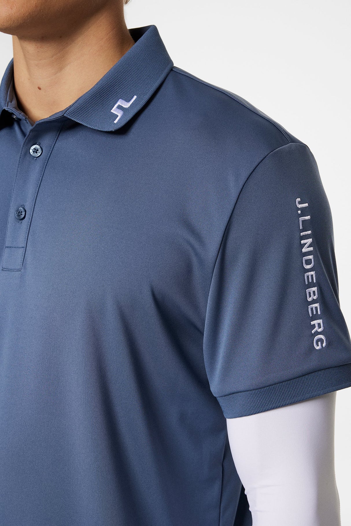 J.LINDEBERG Tour Tech Golf Polo Shirt – Men’s – Vintage Indigo