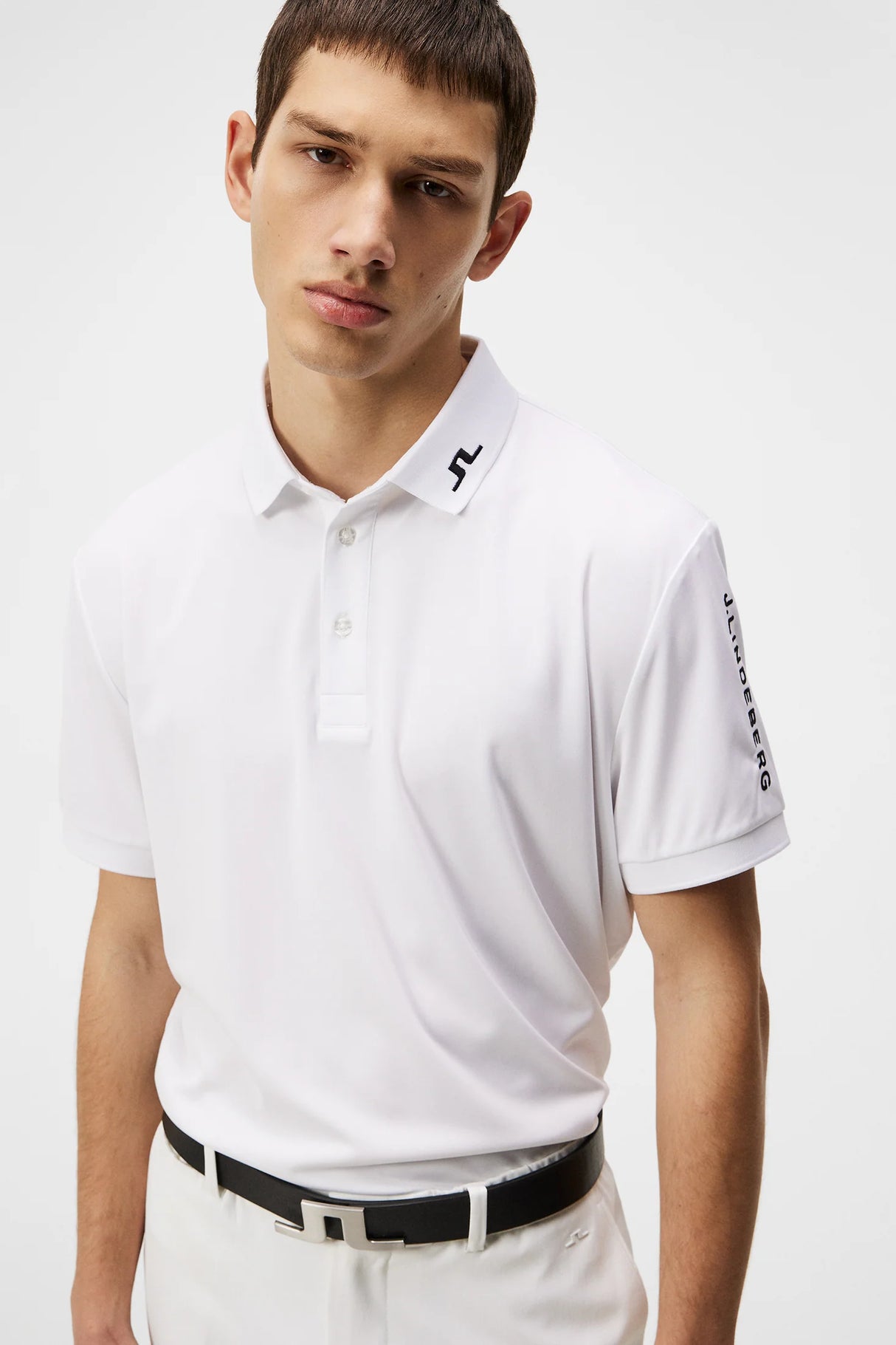 J.LINDEBERG Tour Tech Golf Polo Shirt – Men’s – White