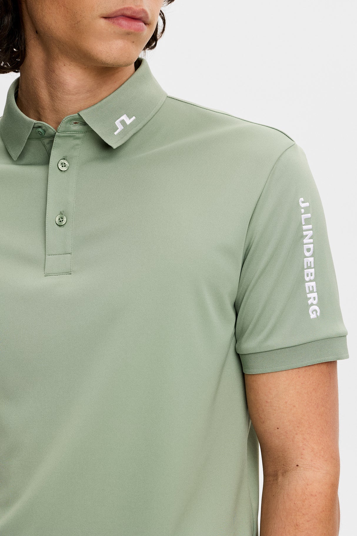J.LINDEBERG Tour Tech Golf Polo Shirt – Men’s – Hedge Green
