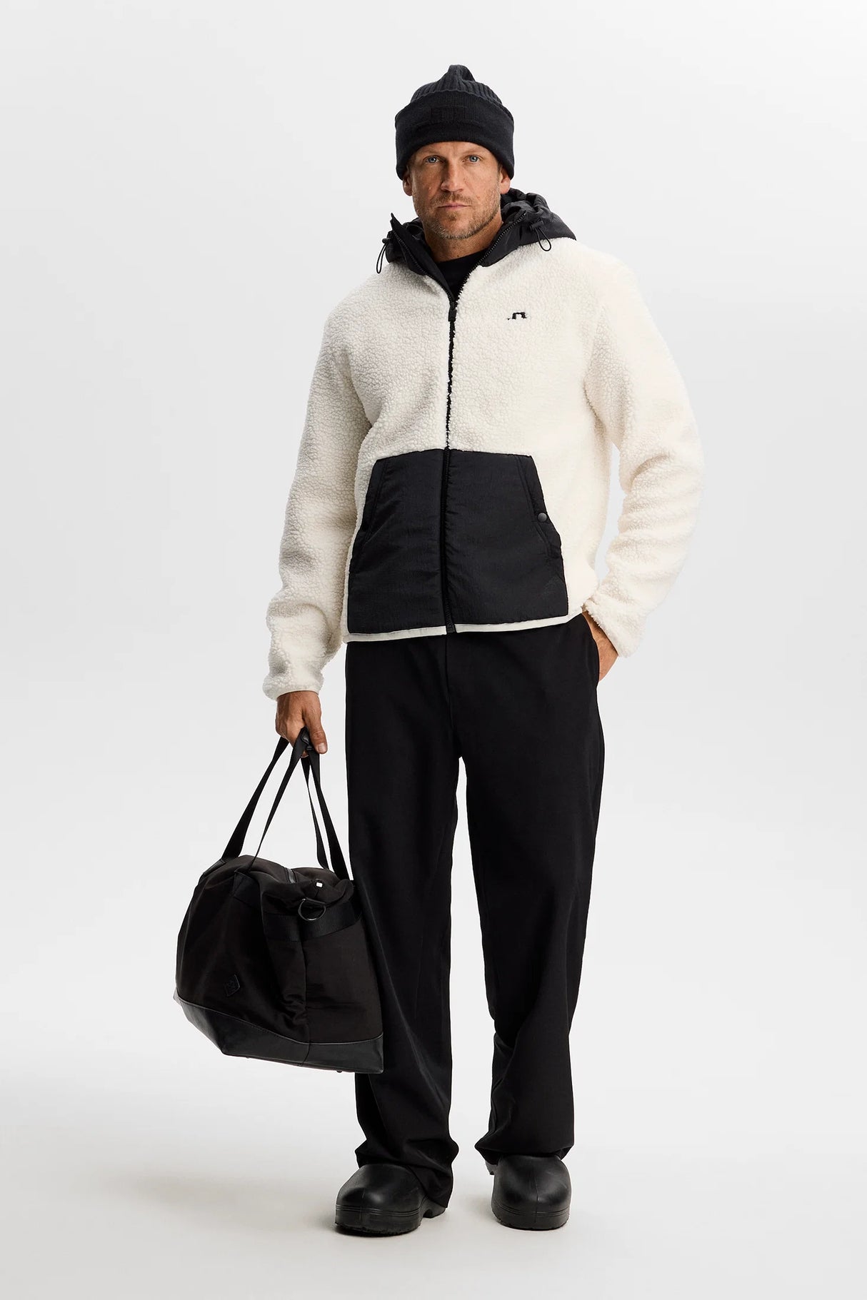J.LINDEBERG Varek Hybrid Zip Hood – Men's – Tofu