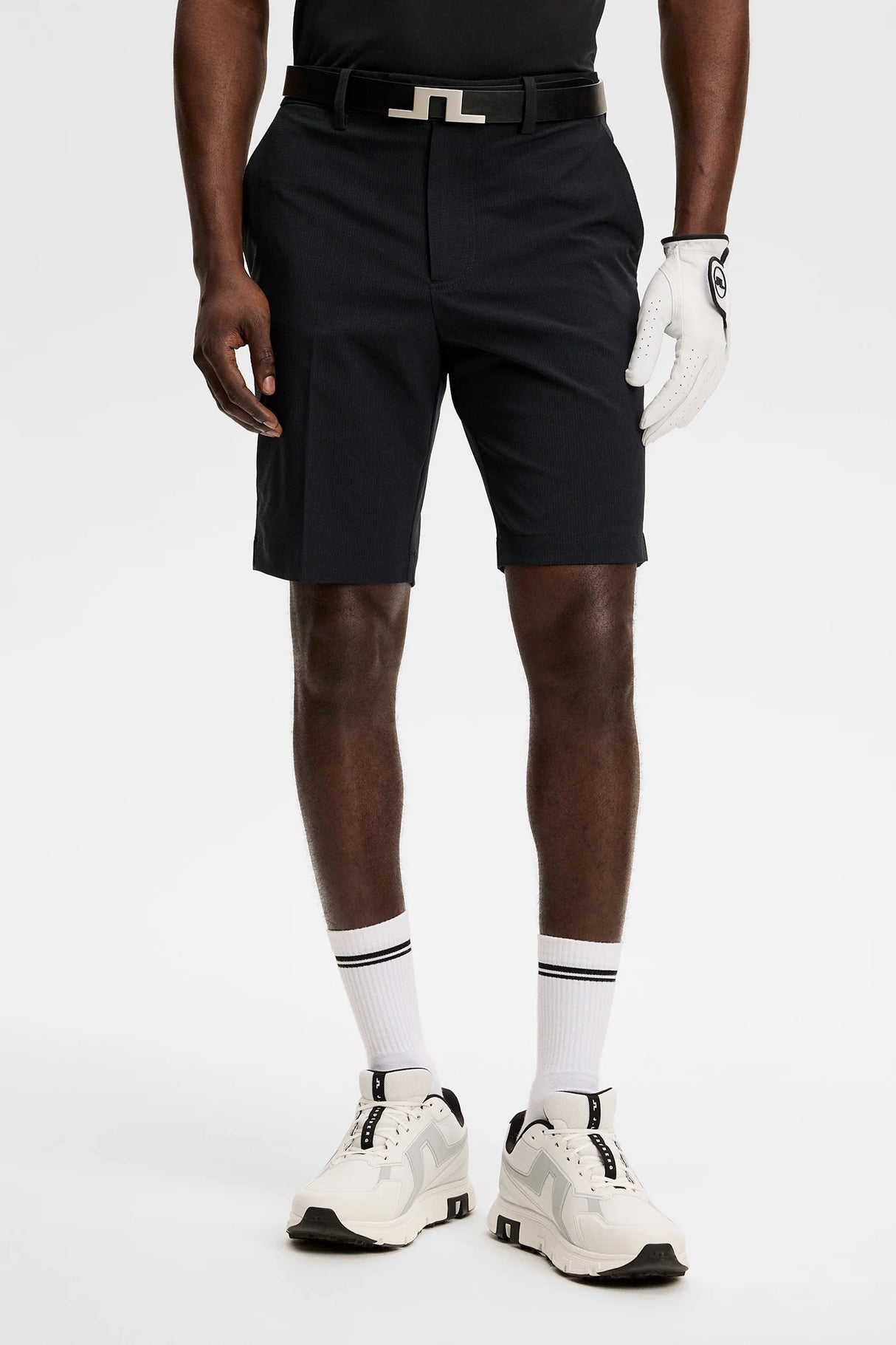 J.LINDEBERG Vent Golf Shorts – Men’s Lightweight Performance – Black