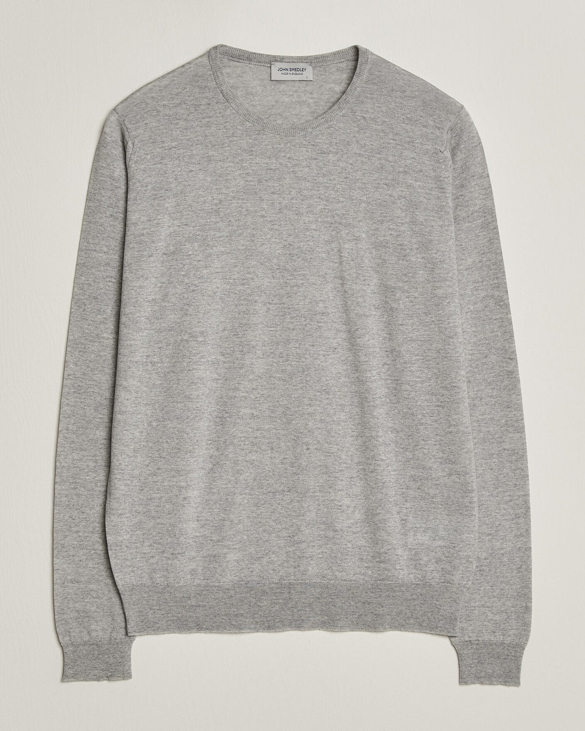 John Smedley Lundy in Nimbus Grey — product front