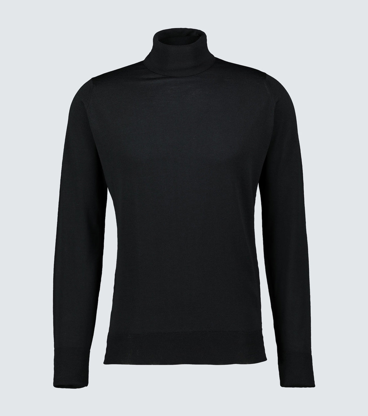 John Smedley Richards roll neck jumper in Black