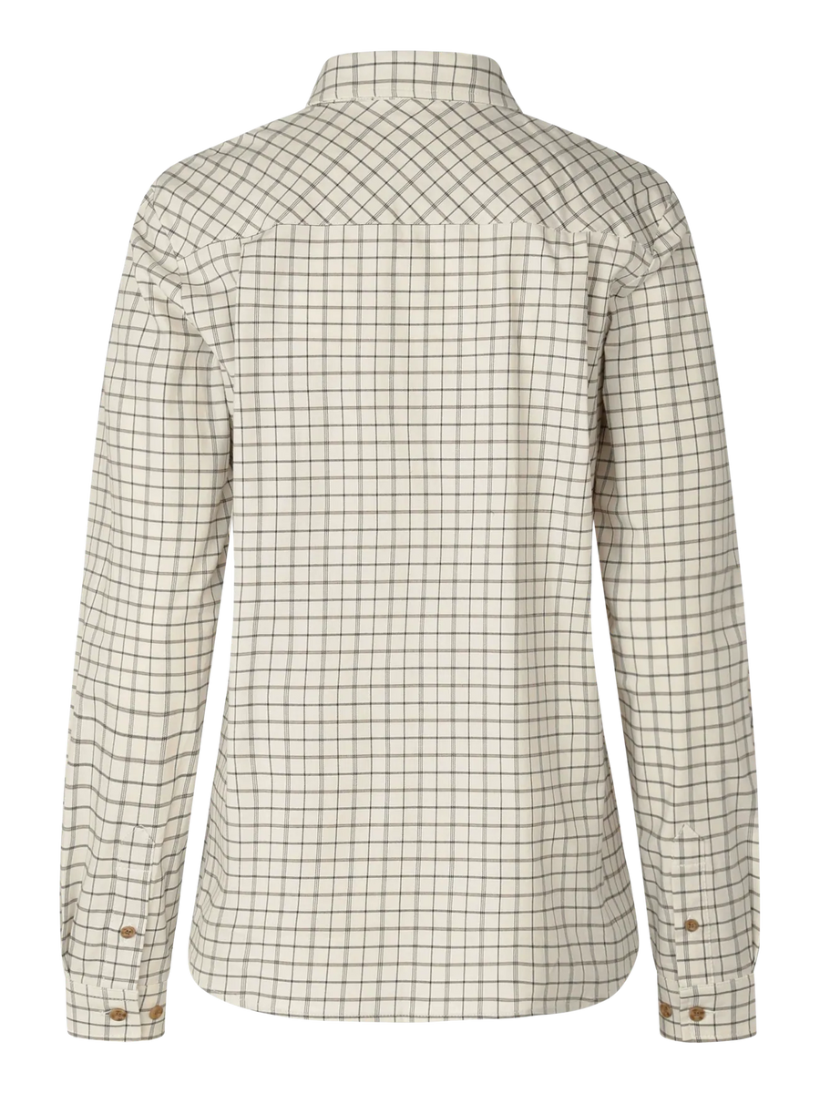 seeland kerry shooting shirt womens estate blue pine green check back