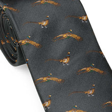 Load image into Gallery viewer, LAKSEN Silk Tie - Flying Pheasant - Pine
