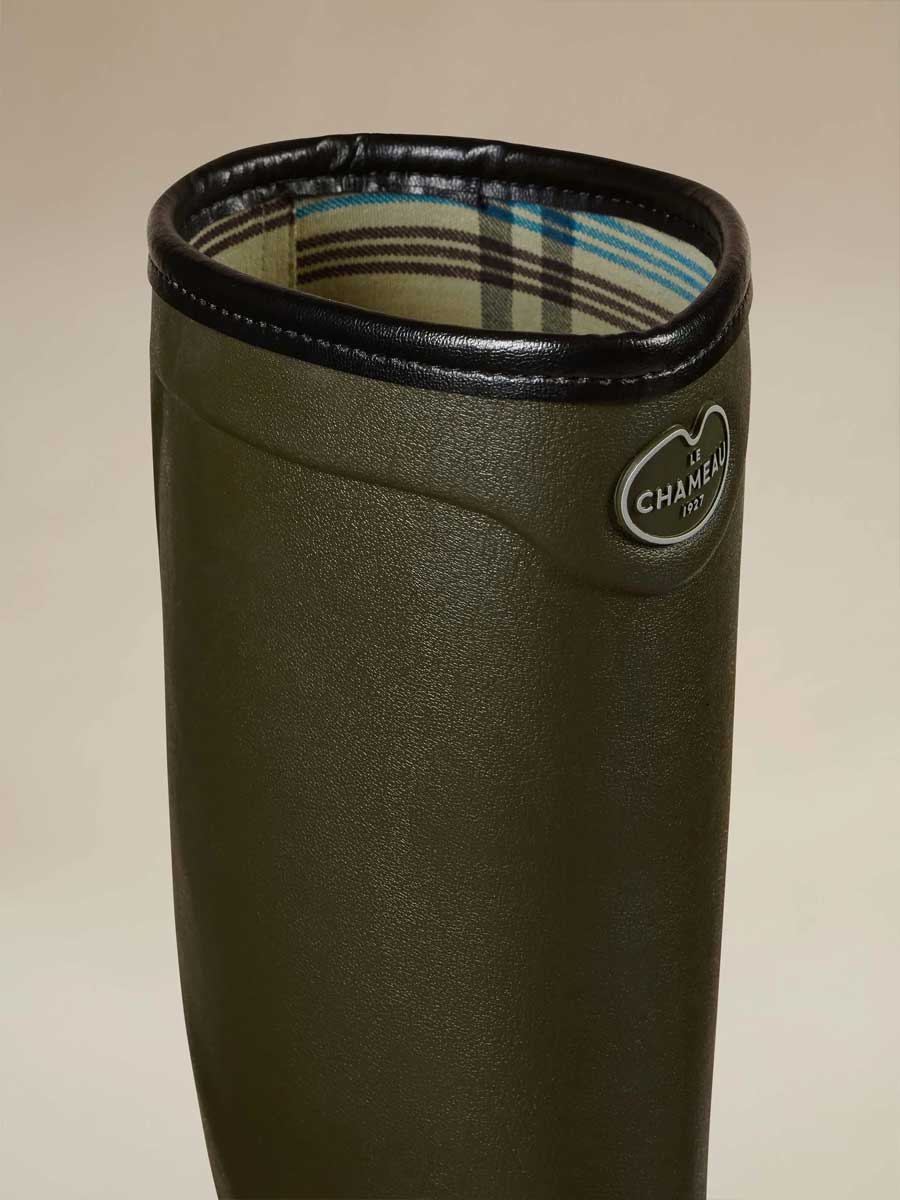 LE CHAMEAU Country Cross Boots - Mens Jersey - Dark Green