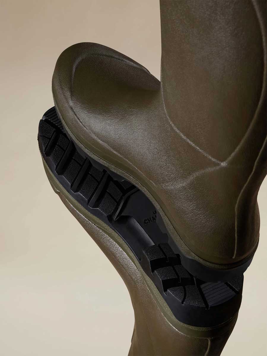 LE CHAMEAU Country Cross Boots - Mens Jersey - Dark Green