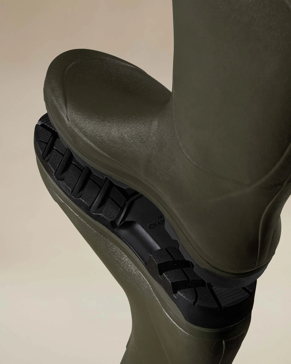 LE CHAMEAU Country Cross Boots - Mens Neoprene - Dark Green