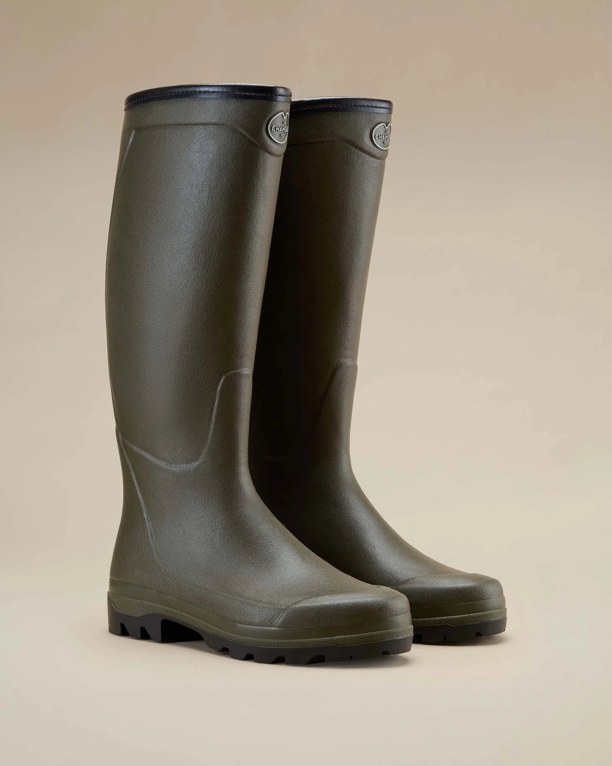 LE CHAMEAU Country Cross Boots - Mens Neoprene - Dark Green