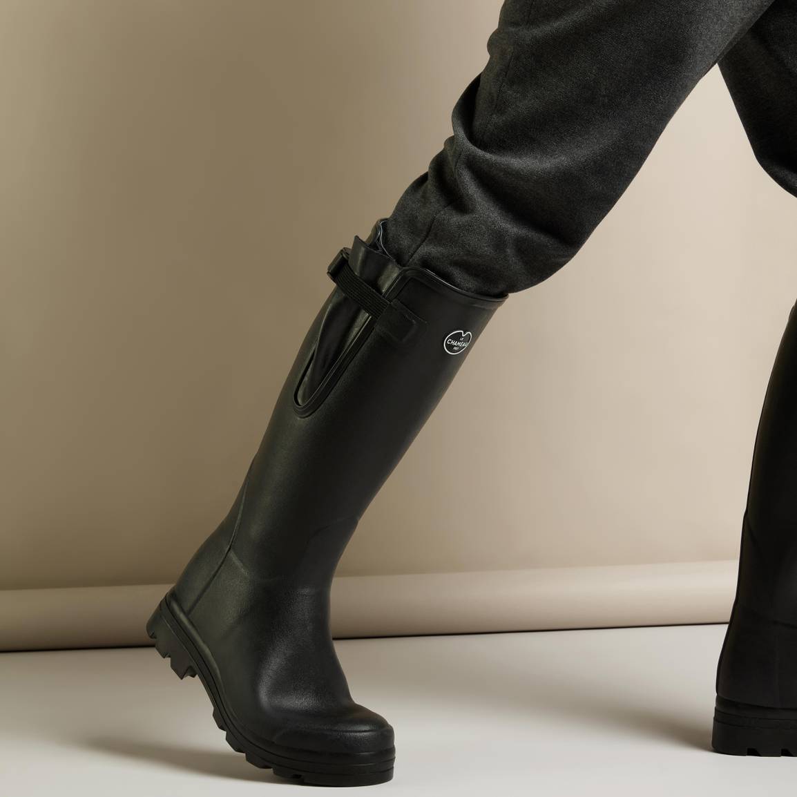 LE CHAMEAU Vierzon Boots - Mens Jersey Lined - Black Le Chameau